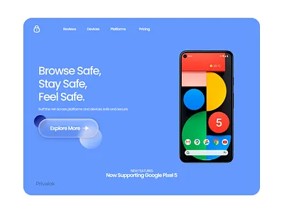 Privalok Landing page UI Design app branding design flat illustration logo minimal ui ux vector