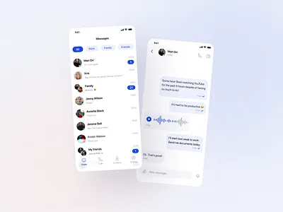 Messenger App app app design branding chat design ios app messenger mobile ui ux
