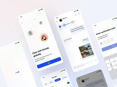 Messenger App app app design branding chat design ios app messenger mobile ui ux