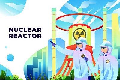 Nuclear Reactor - Vector Illustration 3d 3d animation 3d art 3d illustration animation app concept design illustration landing landing page landing pages page pages ui ux web web design web development website