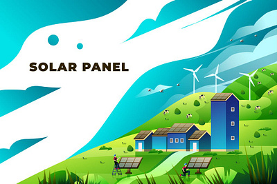 Solar Panel - Vector Illustration 3d animation 3d art 3d illustration app banner banners concept illustration landing landing page landing pages page pages ui user interface ux web web design web development website