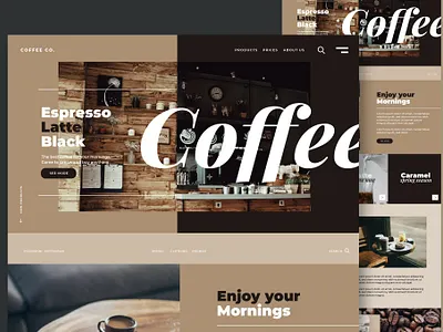 Coffee Shop & Restaurant - Website agency app blog design donation events html illustration landing page multipurpose onepage portfolio restaurant shop ui ui design ux ux design web website