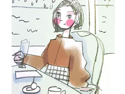 Amanda affinity designer illustration pencil portrait