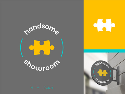 Handsome Showroom Logo Design baby logo brand brand identity branding branding studio design design agency design studio h logo icon identity kids logo letter logo logo design minimalistic logo monogram puzzle logo symbol vector