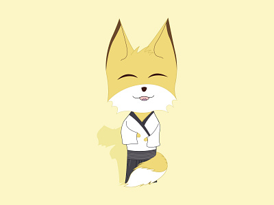 Fox & Kimono Haori - Vector Art art illustration vector