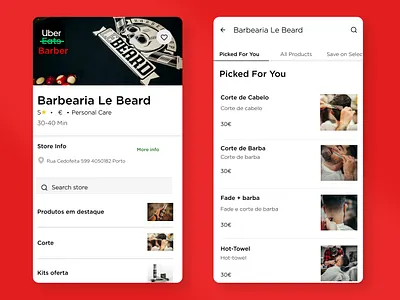Uber barber ad app barber beard branding campaing delivery design funny uber ui