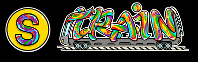 S Train graffiti Art Shoker artwork design graffiti illustration lettering logo mural shoker sketch subway train