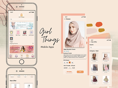 Girl Things Mobile Apps app design mobile apps mockup ui