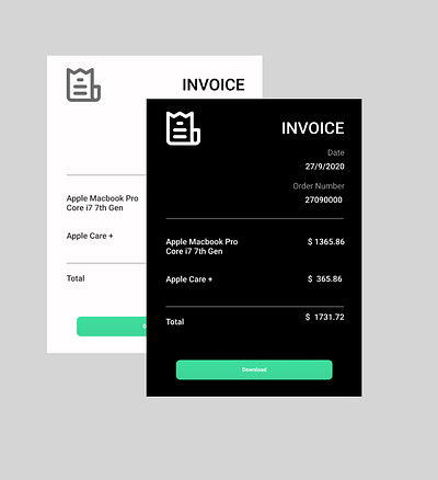 Design Challenge - Invoice adobexd design ui uidaily uidailychallenge uidesign ux