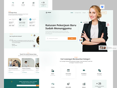 Hey Job- Landing Page app design designuiux figma figmadesign findjob green heyjob homepage job jobfinder landingpage singlepage ui uiux website