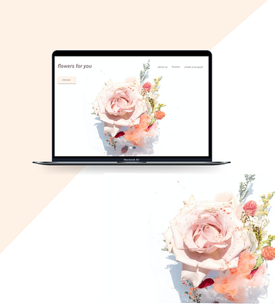 web site of flowers app design flowers graphic design landing page typography ui uiux ux web web site web store