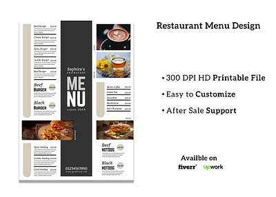 Restaurant Menu Design food flyer design food menu design menu design menu design template restaurant menu design