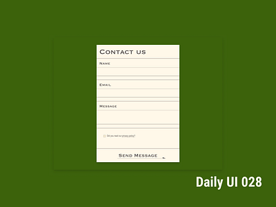 DailyUI 028 Contact Us contact us daily ui dailyui dailyui 028 dailyuichallenge