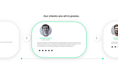 Testimonial page animation app appdesign branding design designer graphic design illustration logo typography ui ux vector website design
