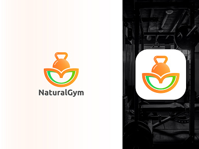 Natural Gym Modern Logo abastact body building logo brand design brand identity branding logo creative logo gum logo gym logo leaf logo leaf modern logo logo logo design logo designer logo inspirations modern logo