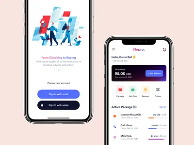 Service Provider Web App app balance banking clean minimal white color design illustration ios mobile pay profile provider pwa service smooth ui ux web mobile white