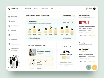 Business Training Dashboard business competition dashboard design education sketch training ui user experience ux website design