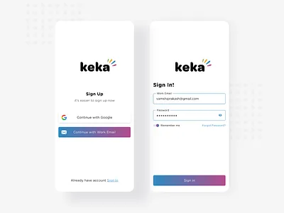 Sign-up & Sign-in UI - Expense Management App adobe xd app branding design designer portfolio expense management landing page design login signin ui ui design
