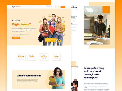Digiscience Landing Page Version 1 college web design design graphic design landing page ui web design