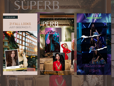 Superblayout Fashion Instagram story ad animation branding busiiness ad business flyer graphic design illustration instagram short video ad instagram story ad template ui