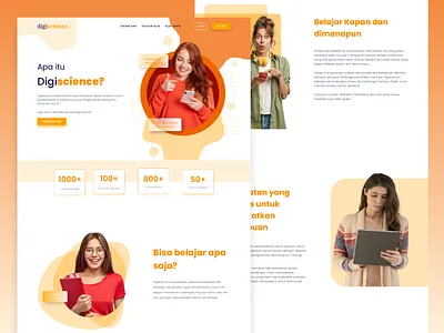 Digiscience Landing Page Version 3 college web design design e course e learning graphic design landing page ui web design