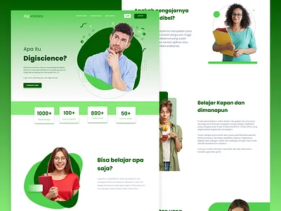 Digiscience Landing Page Version 4 college web design design e course e learning website graphic design landing page ui web design