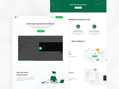 CodeKata Website Design ( Responsive ) branding codekata design designer figmadesign guvi illustration logo productdesign typography ui ux vector