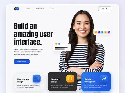 UI/UX Agency Web Concept design designstudio landing page design landingpage minimal modern design trendyuidesign ui uidesign uidesignagencyweb uidesignagencywebsite webdesign websitedesign
