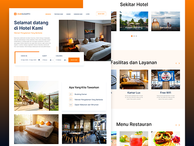 Icuk Sugiarto Hotel Landing Page college web design graphic design hotel landing page web design