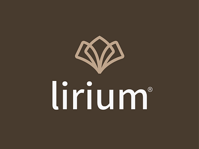 Lirium beauty brand identity brown environment feminine flower light brown lineart logo design lotus nature one line