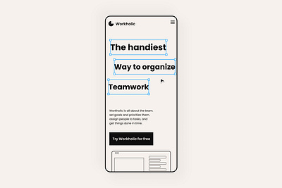 Landing page (mobile) mobile product design saas ui