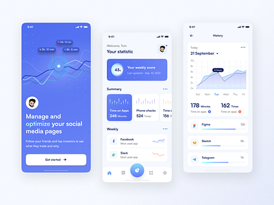 Seopty mobile app android branding design flat graphic design home ios layo mobile app navbar screen splash statistic studio ui user experience user interface ux