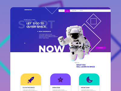 Space flight website branding cosmos design graphic design icon illustration logo sait space space design typography ui ux vector web webdesign