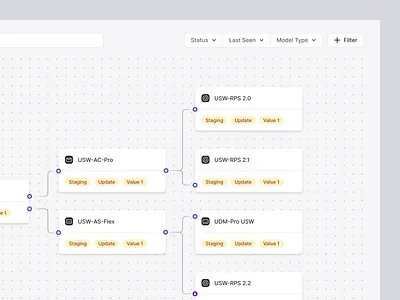 Flow Builder app automation build cards clean connect dropdown editor fintory flow builder flow chart interaction minimal nodes path product search web app filters