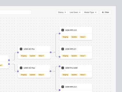 Flow Builder app automation build cards clean connect dropdown editor fintory flow builder flow chart interaction minimal nodes path product search web app filters