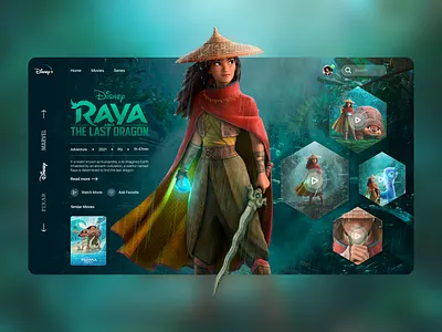 Web Design Disney+ Webpage Concept. landing page ui ui design ux web design web page