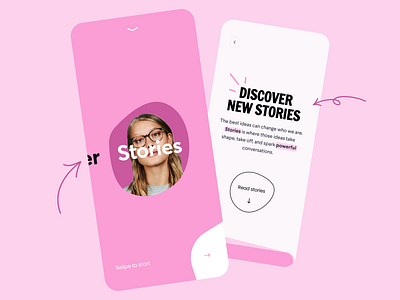 🖊 Stories App - Onboarding android app app clean design interface ios ios app ios app design minimal mobile mobile app mobile app design onboarding product design productivity stories story typography ui ux