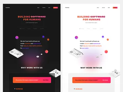SevenX.tech Landing Page : Dark & Light mode