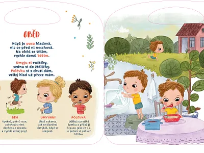 Rhyme book for the youngest with motions childrens book illustration kids kids book illustration