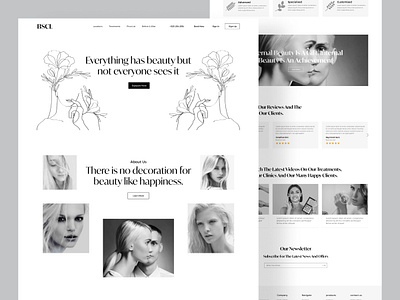 BSCL Skin Clinics Beauty Website art beauty clean web clean website cosmitics design homepage landingpage layout minimal product shop skin skincare ui uiux ux web website