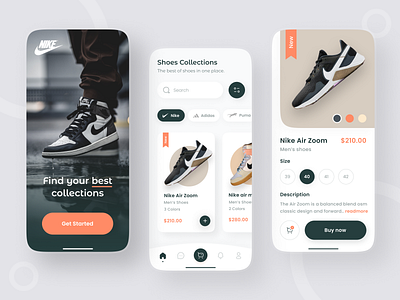 Shoes App adidas branding clean design design graphic design icon illustration logo mobile nike popular puma shoes shoes app shoes store shoes store app top ui ux vector