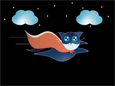 Super Kitty! graphic design illustration