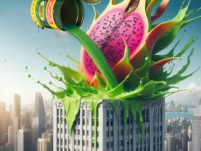 BING AI + 3D Paint Bucket Render 3d branding graphic design