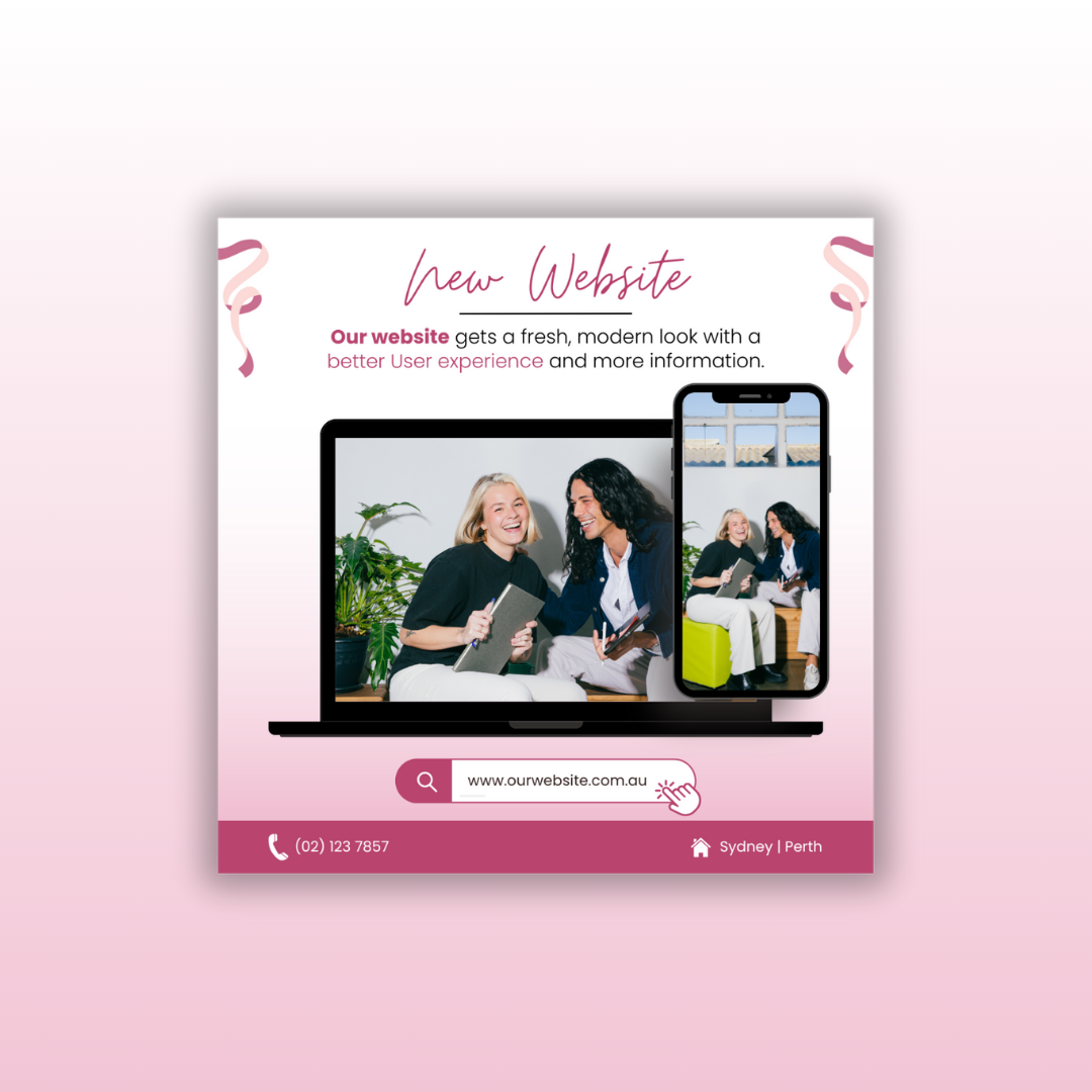 Website Launch Social media poster aesthetic branding graphic design instagram instagram poster new website photoshop poster vector website website launch poster