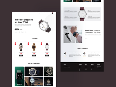 Watch Landing Page UI branding design desktop ecommerce landingpage ui watch website