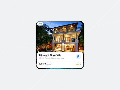 JustUI card design hotel ui widget