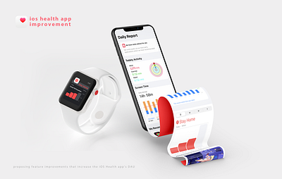 IOS Health App Improvement 3d application design illustration ios ui ux