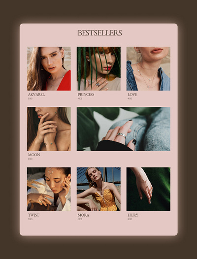 Landing Page for jewerly store branding design graphic design jewerly landing ui