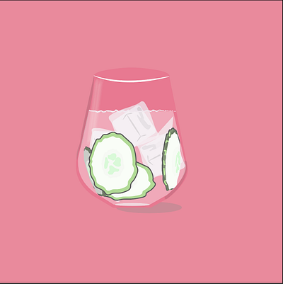 Drink adobe art brading drink glass graphic design ice illustration logo pink ui vector