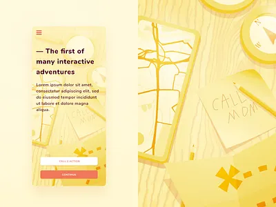Adventure Brief Illustration branding concept design graphic design illustration illustration art illustration design ui